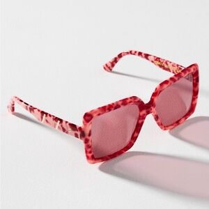 Anthropologie Oversized Pink Square Sunglasses